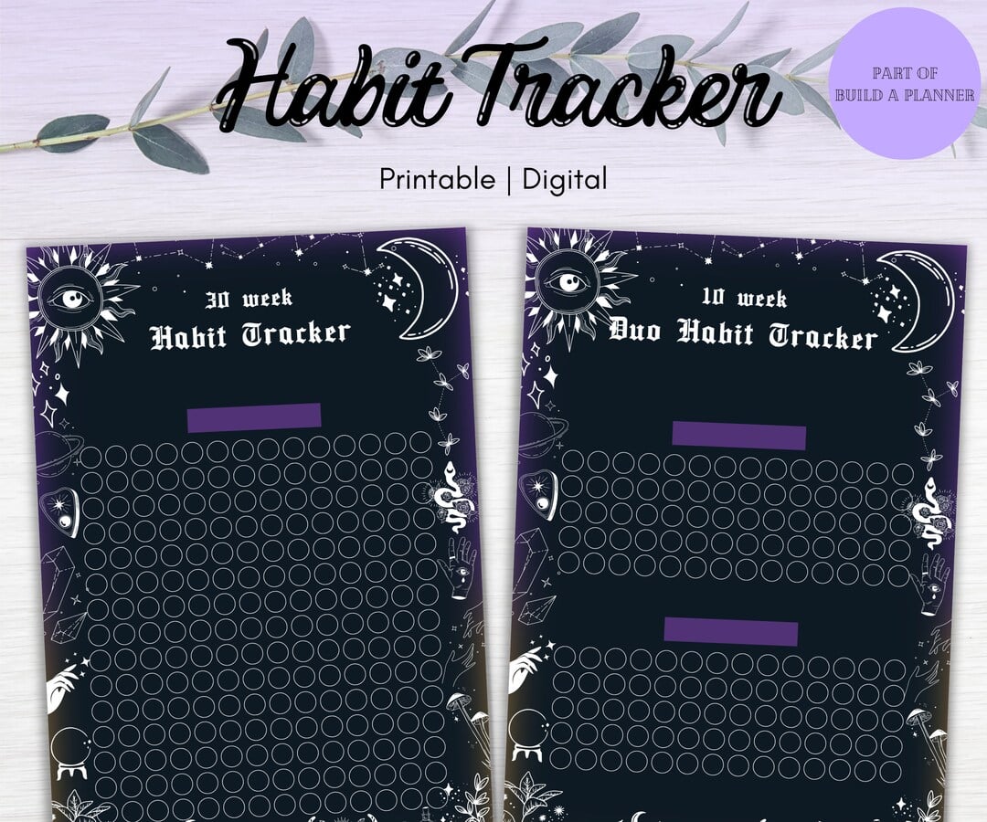 Track Your Progress with a Gothic-Themed Habit Tracker