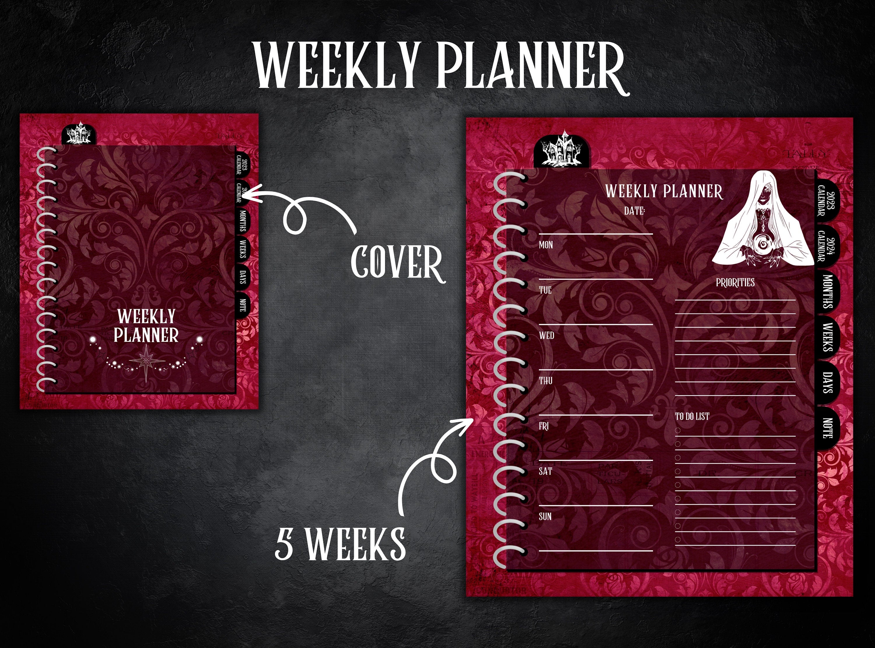 Plan Your Month with a Gothic-Inspired Monthly Spread