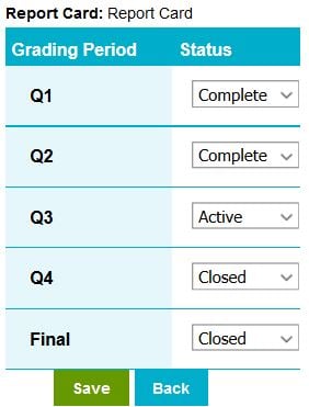 Grading Periods and Report Cards