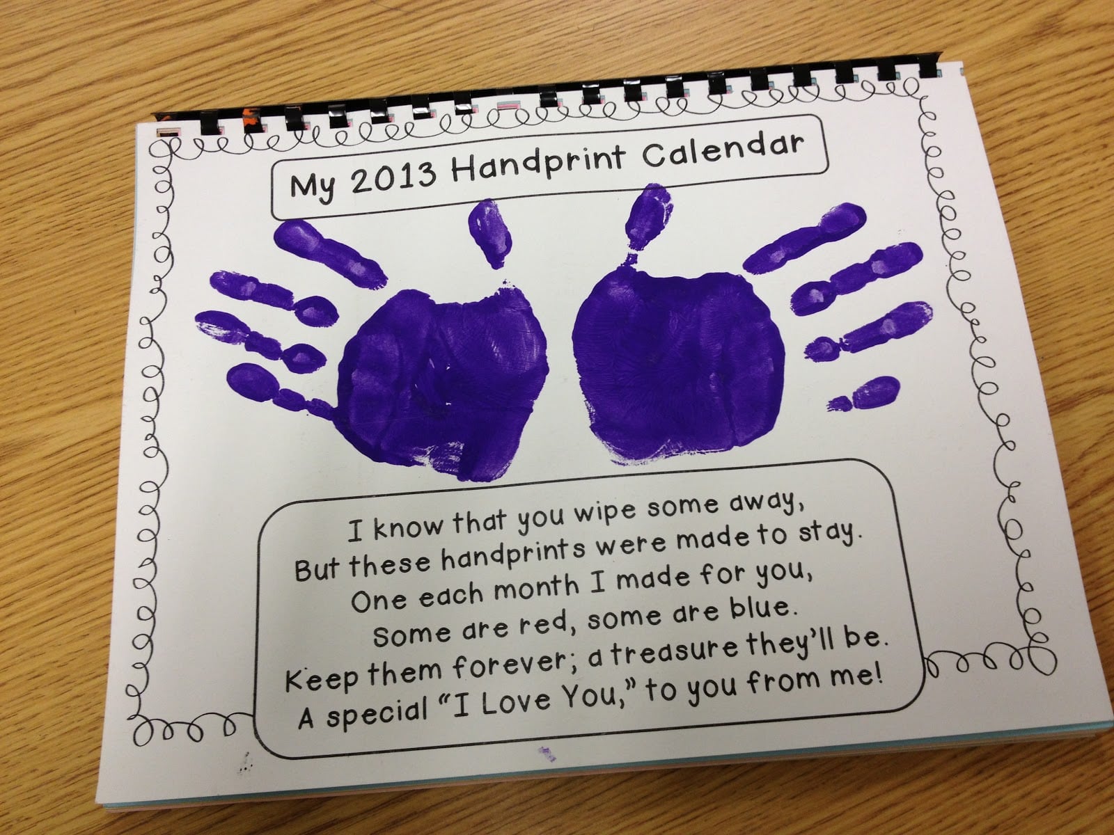 Handprint Calendar Ideas