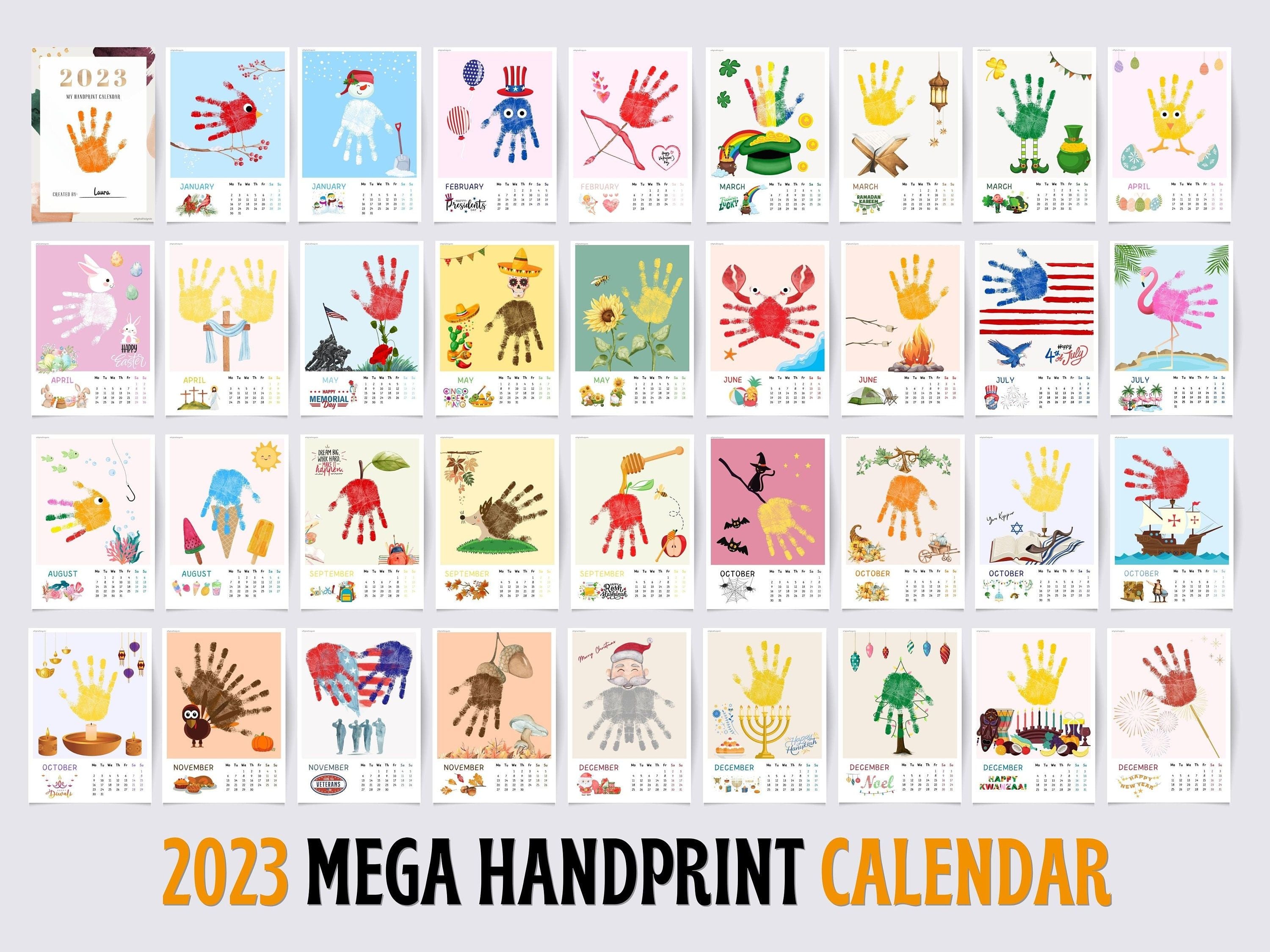 Handprint Calendar Materials