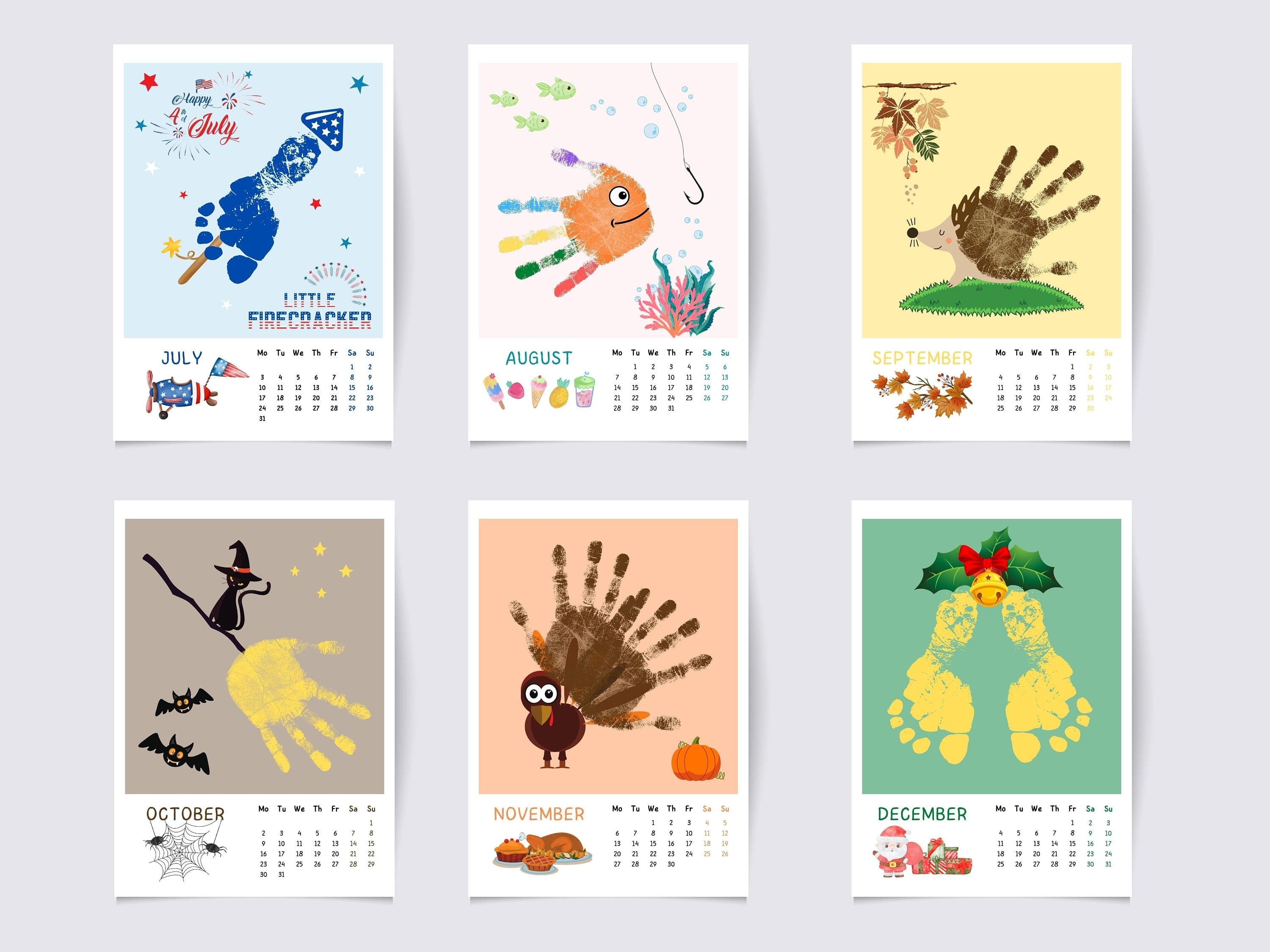 Handprint Calendar Step-by-Step