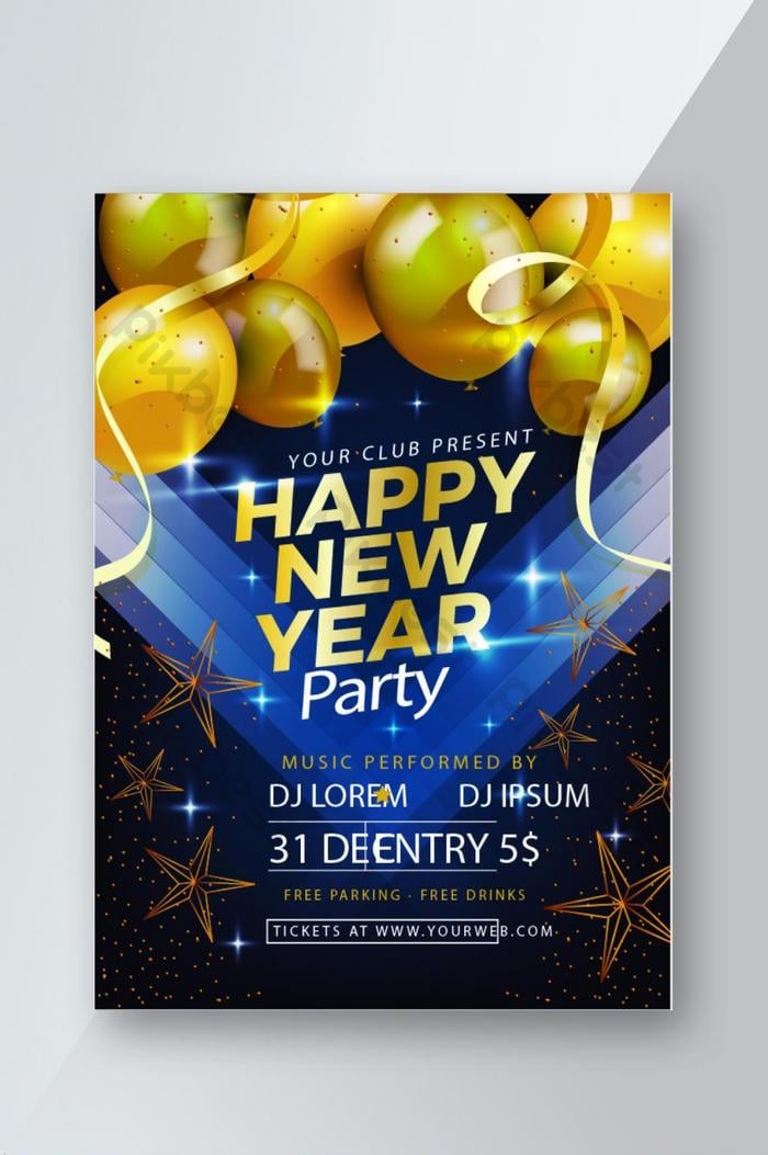 5 Happy New Year Flyer Ideas