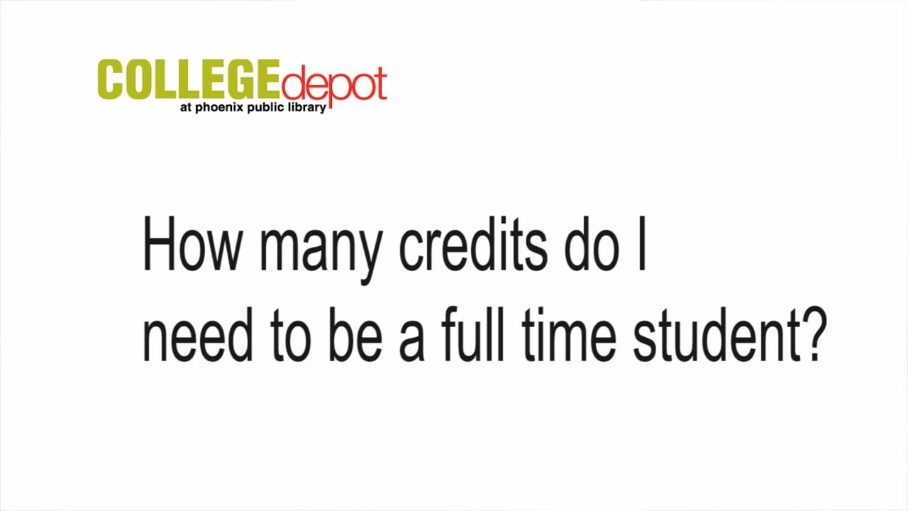 How Many Credits Is A Full Time Student