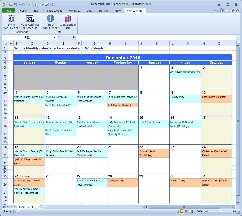 How to Use Calendar Template