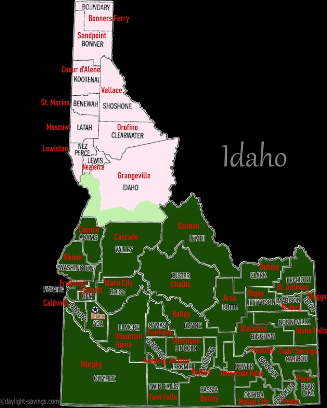 Idaho Time Zone History