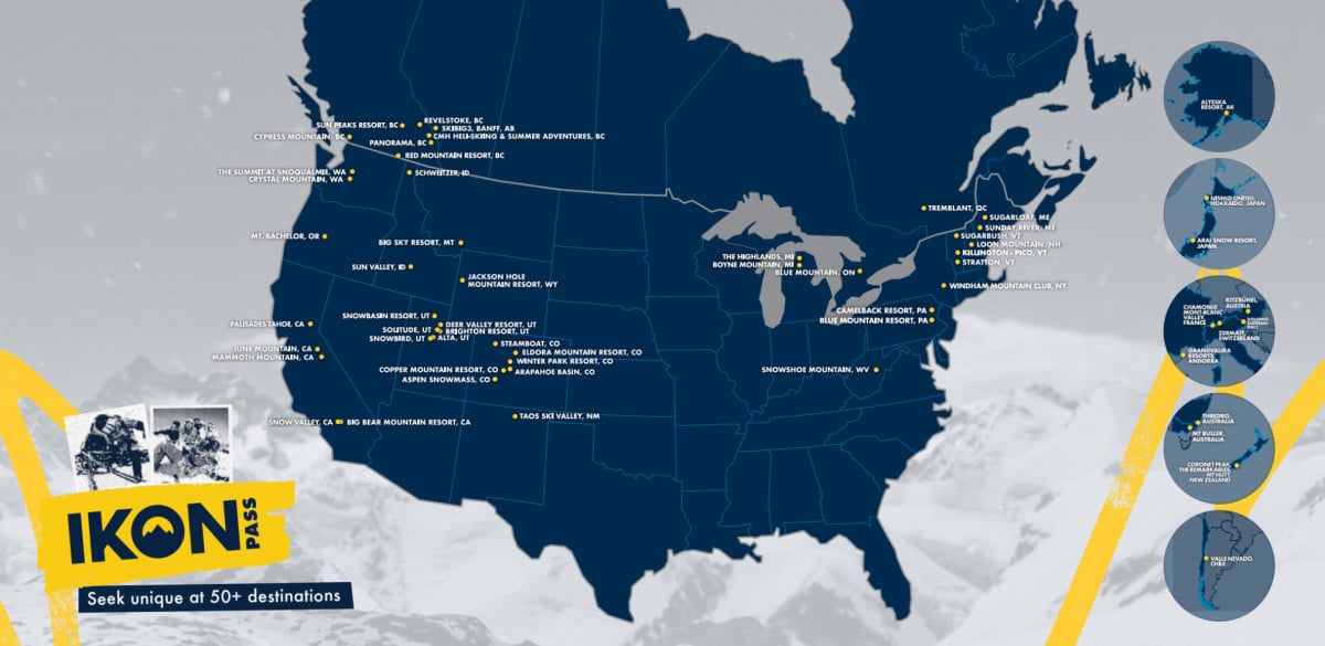 Ikon Pass Destinations