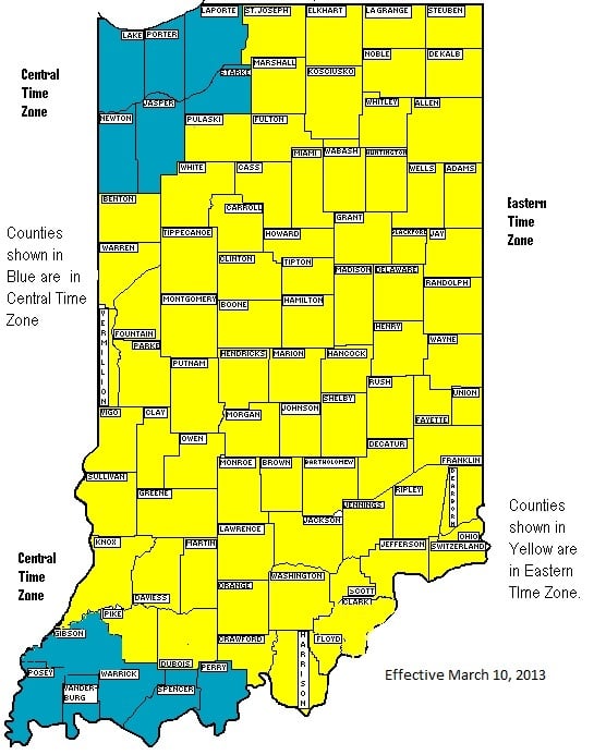 Indianapolis Time Zone