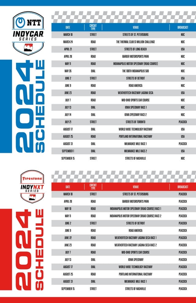 2025 Indycar Racing Schedule and Calendar