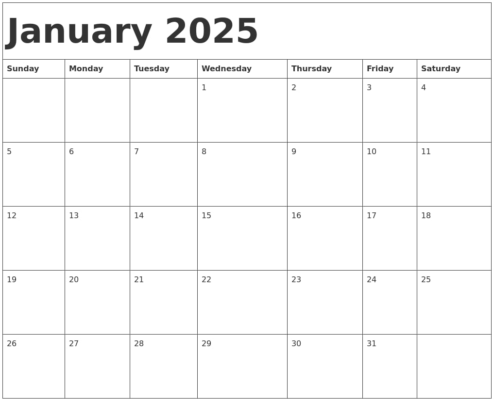 January 2025