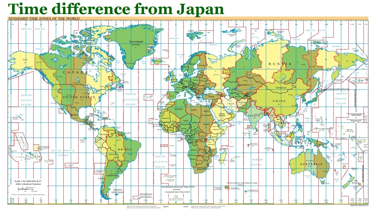 Japan Time Zone Map