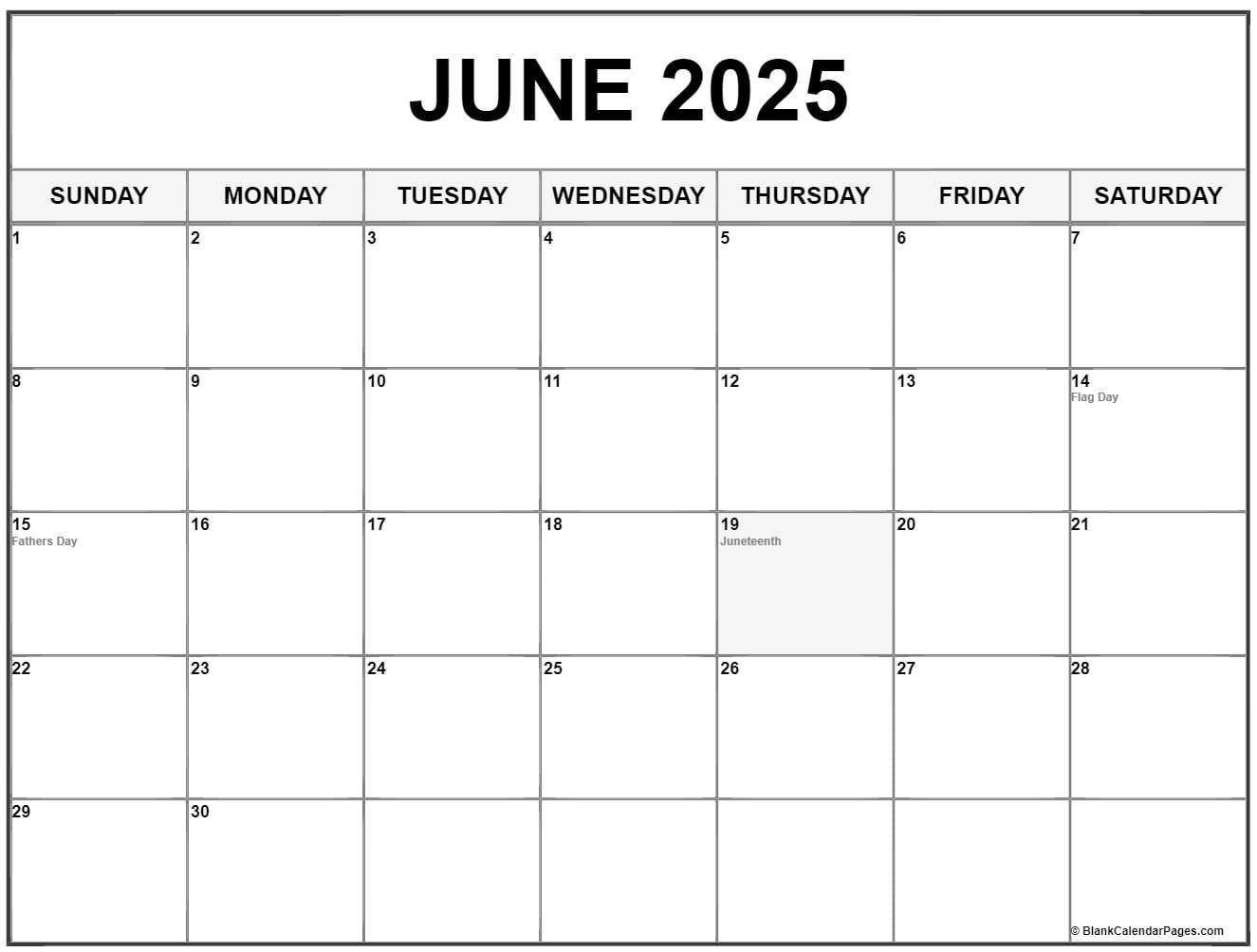 June 2025 Calendar Holidays: 5 Essential Dates