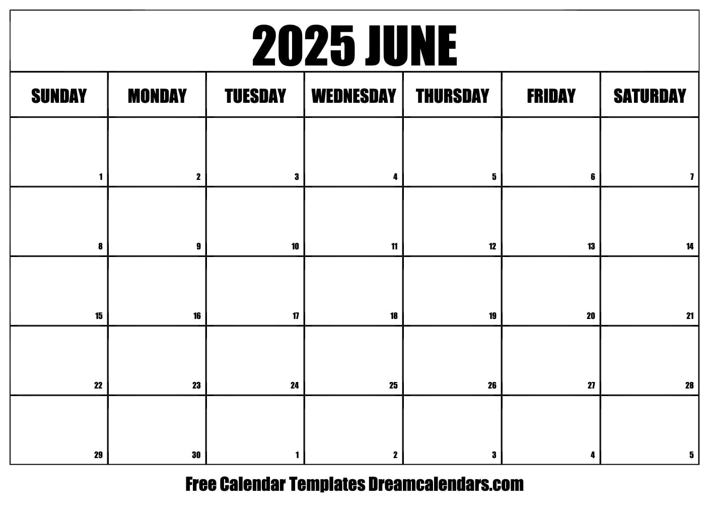 June 2025 Calendar With Holidays And Events