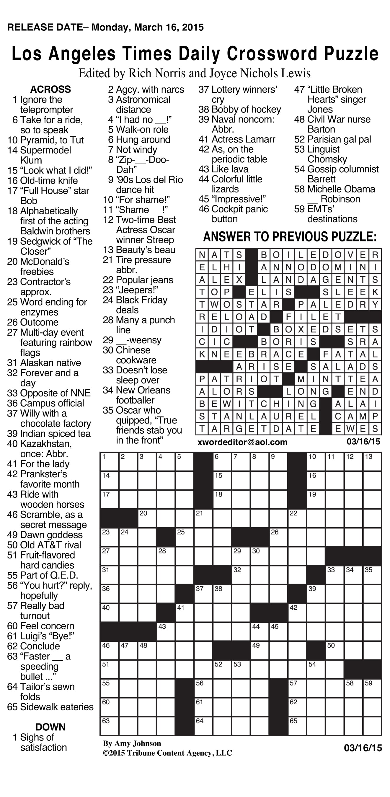 La Times Crosswords: Challenging Puzzles For All Skill Levels