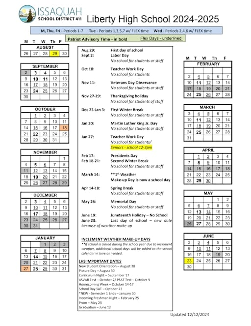 Liberty High School 2024-2025 Calendar: Key Dates Revealed