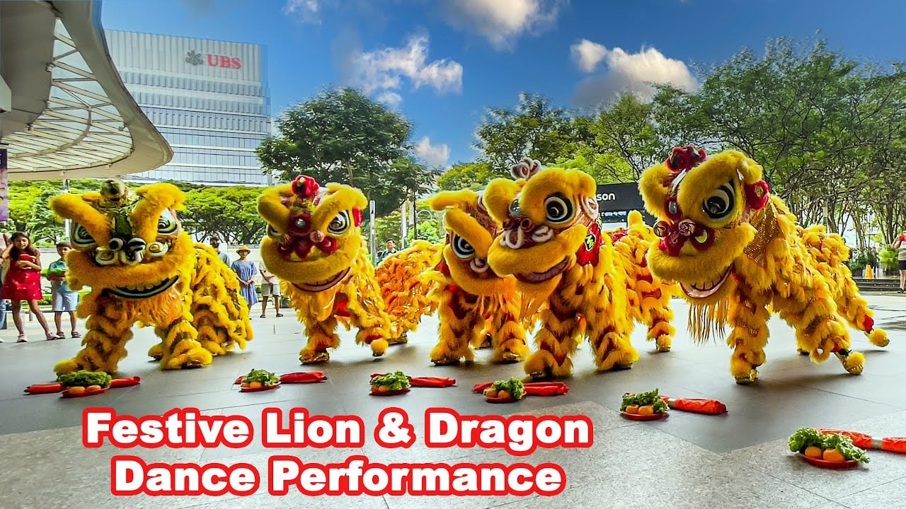 Lion or Dragon Dance Performance