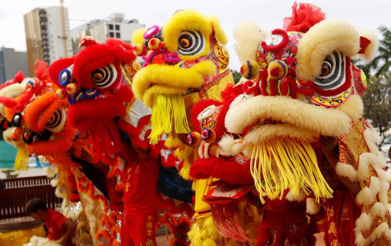 Lion and Dragon Dances for Lunar New Year