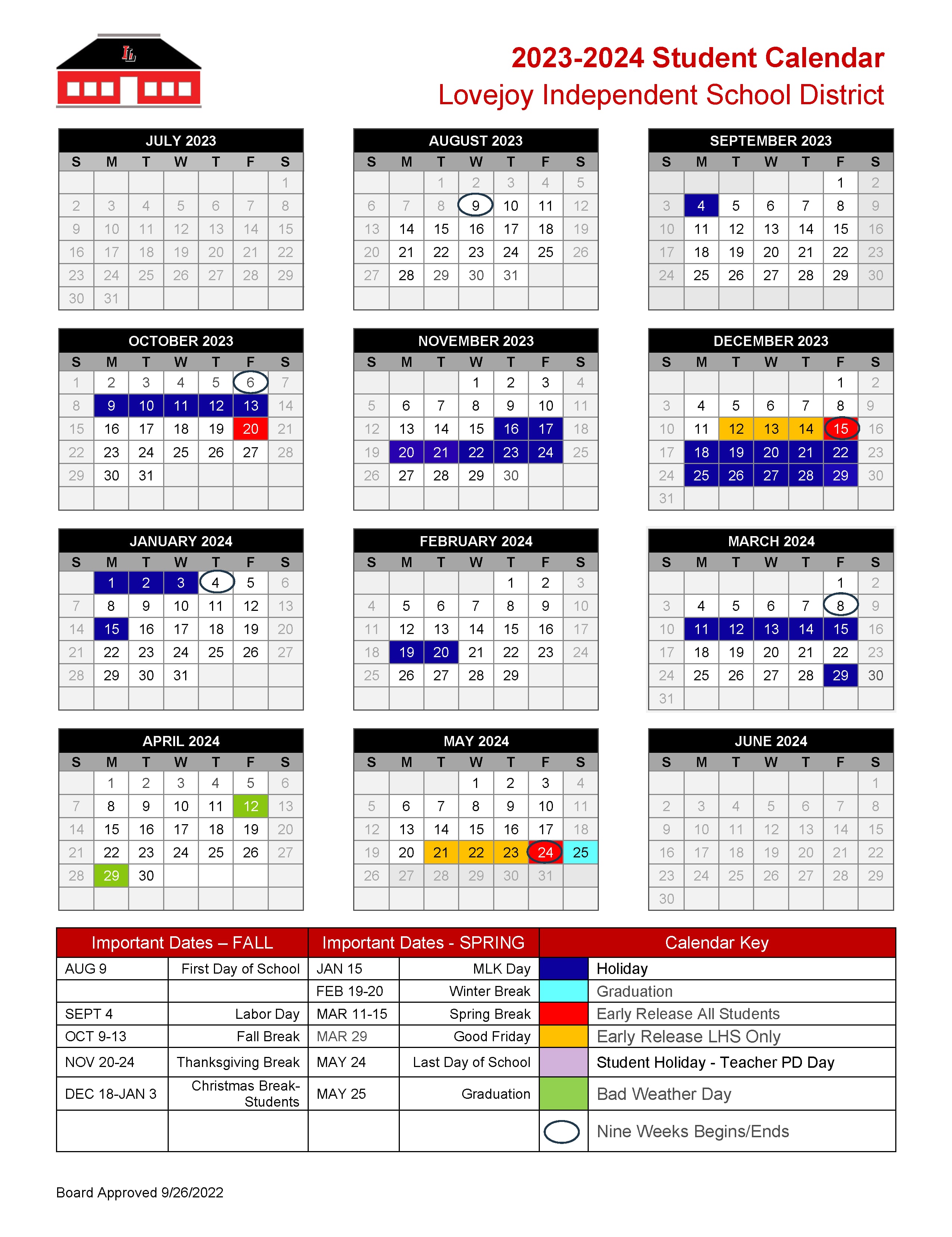 Lisd 2025 Calendar: Important Dates And Holidays