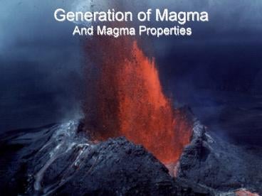 Magma Generation