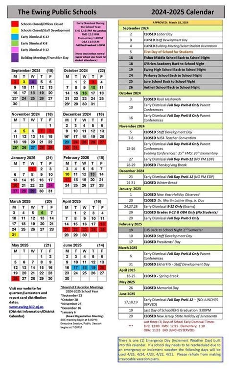 Manchester Twp School District 2024-2025 Calendar Pdf