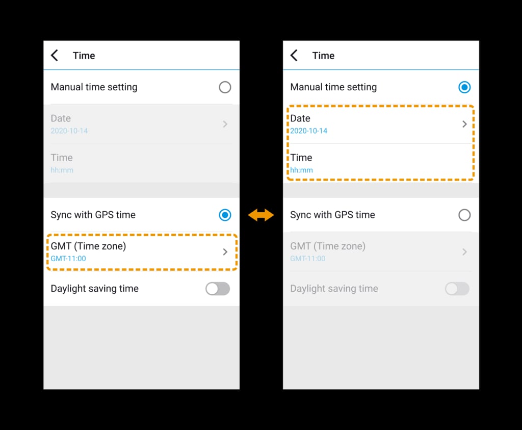 Manual Time Setting