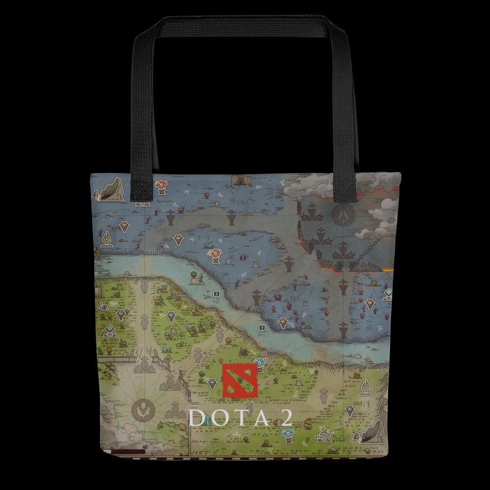 Customizable Map Print Tote Bag