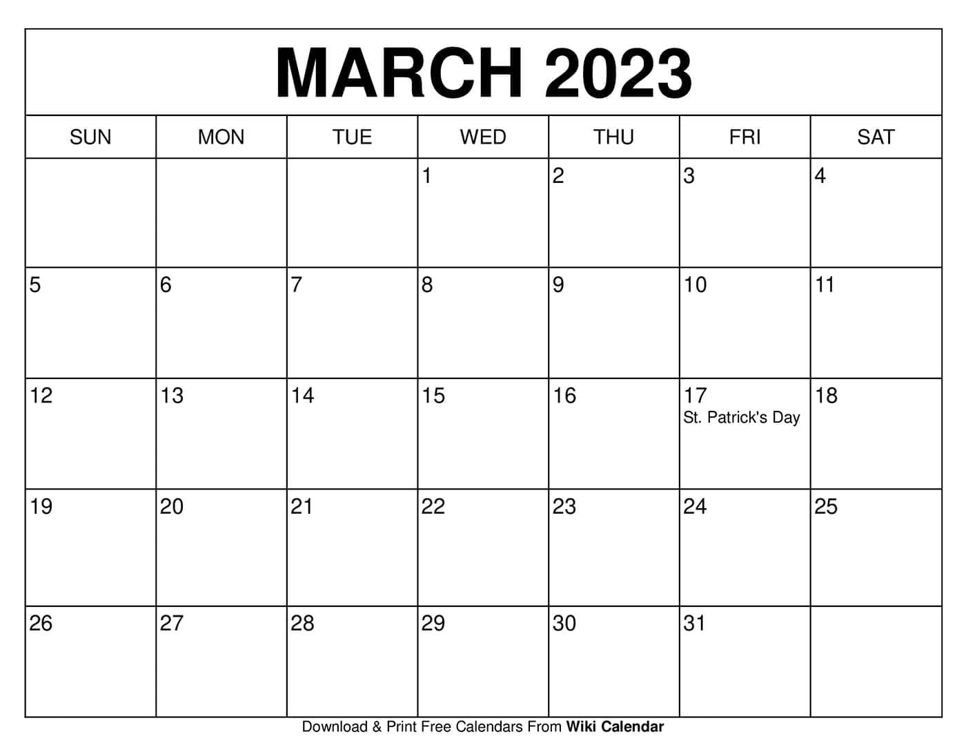 March 2025 Calendar