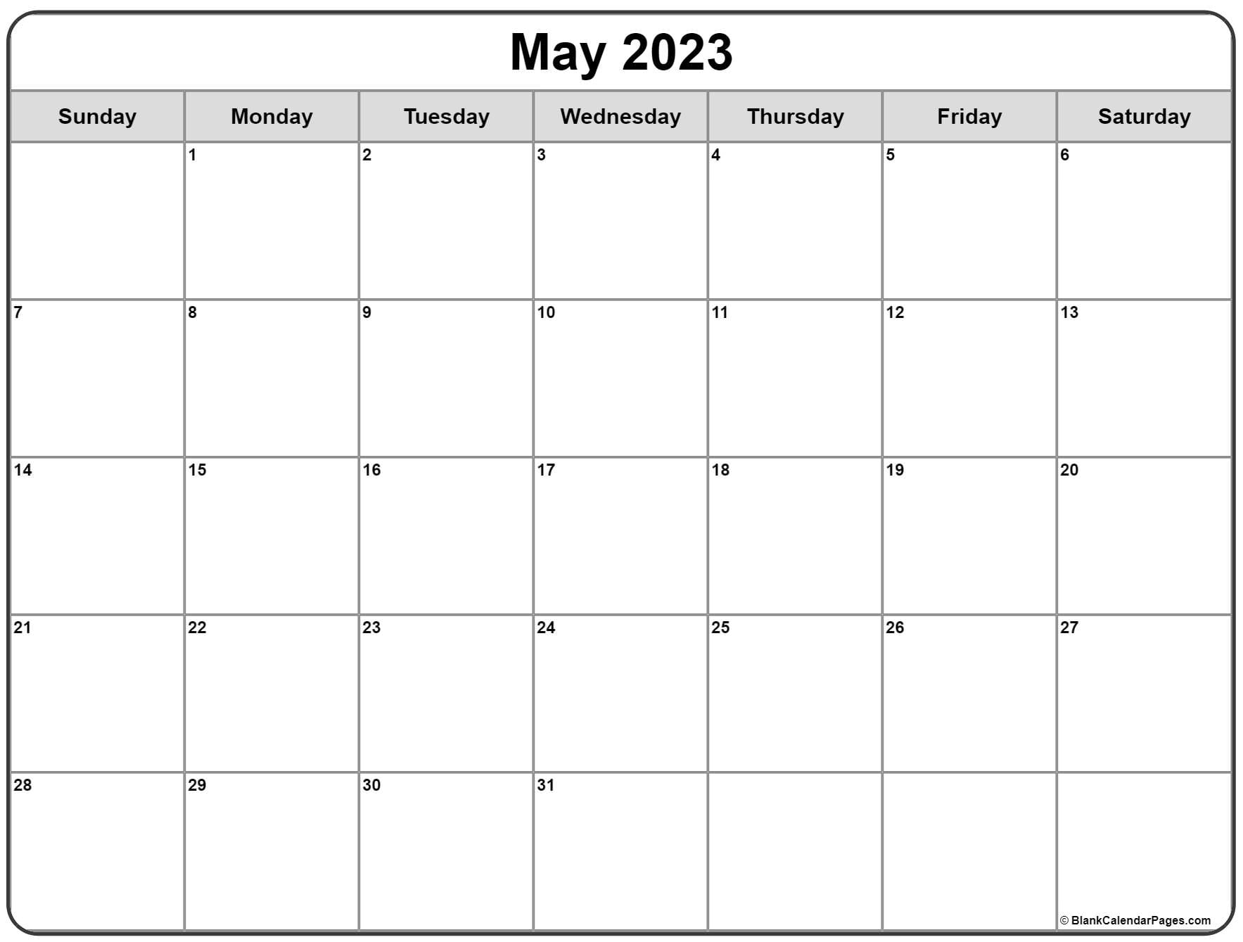 May 2025 Calendar