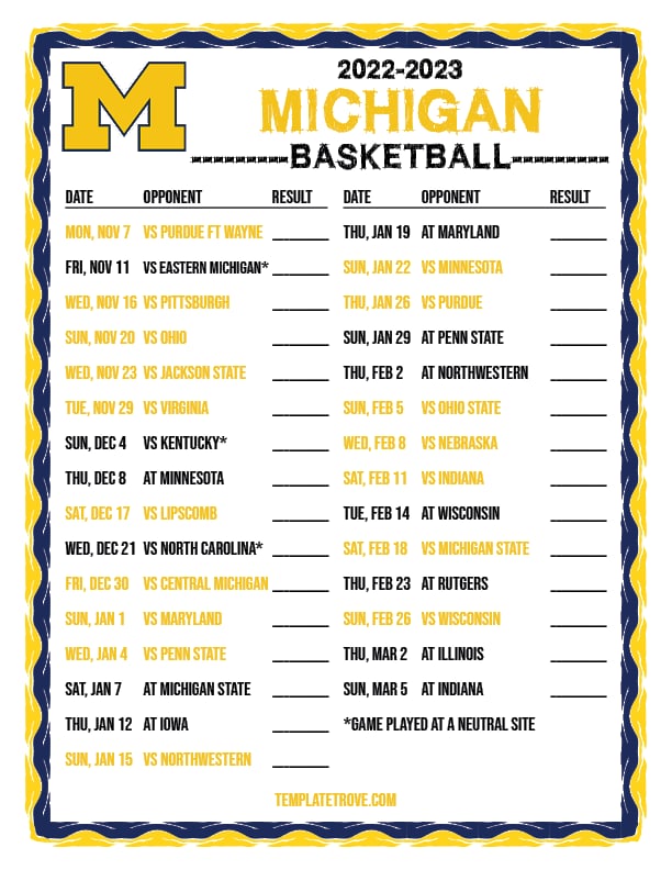 Michigan Football Todays Game Time And Schedule