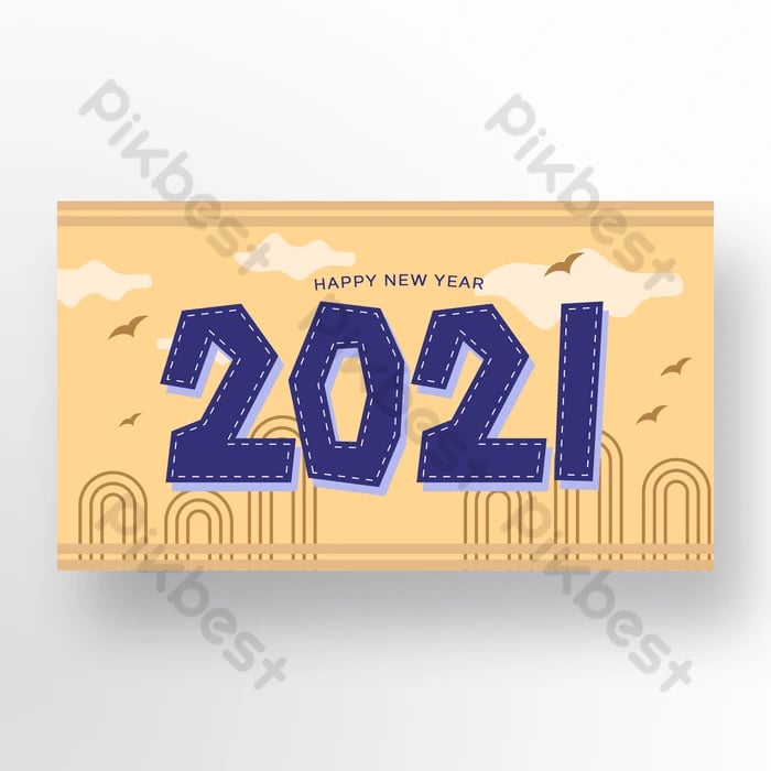 Minimalist New Year Banner Design