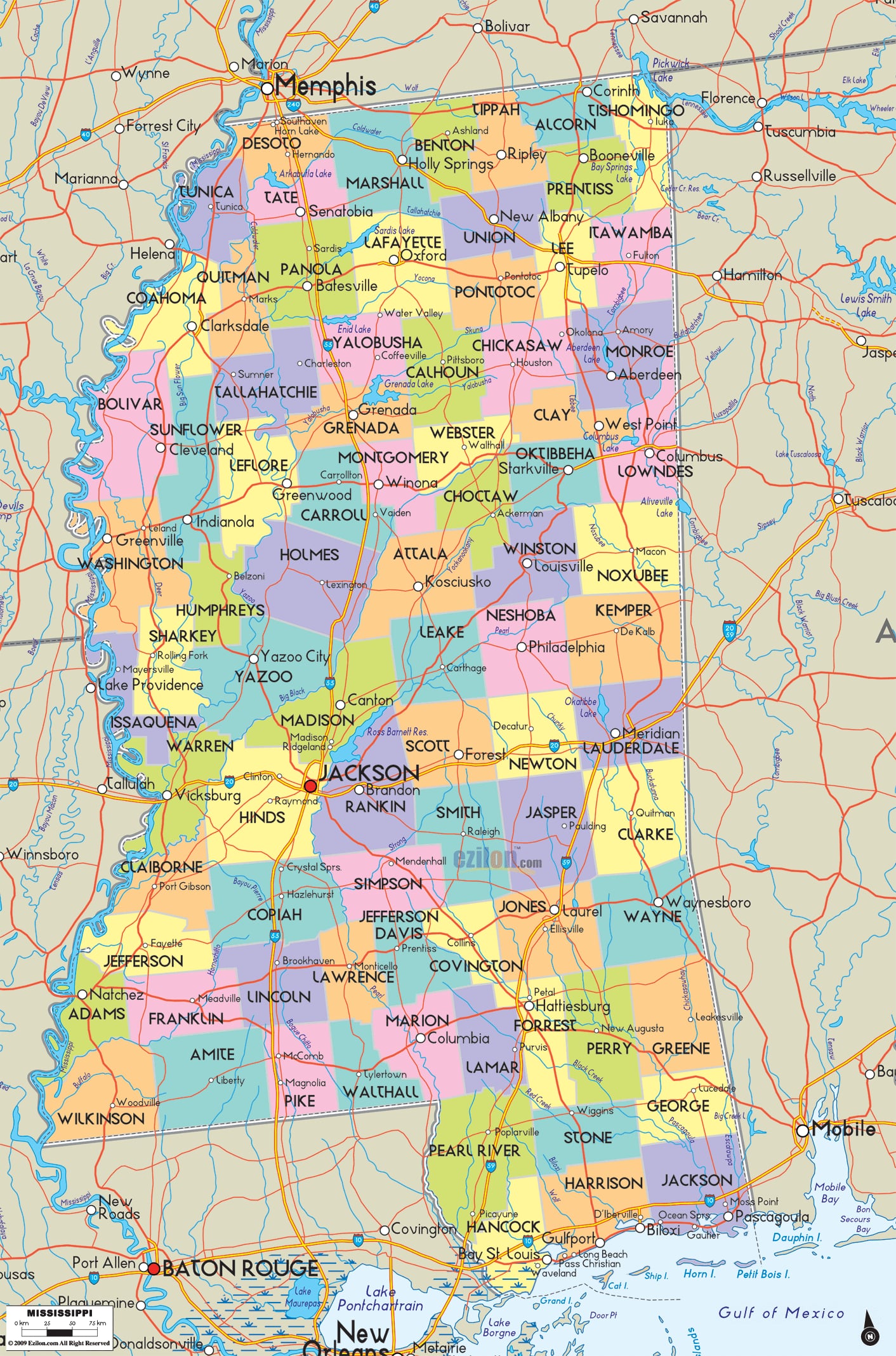 Mississippi Map