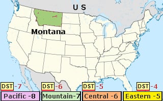 Montana Time Zone Information And Conversion Facts