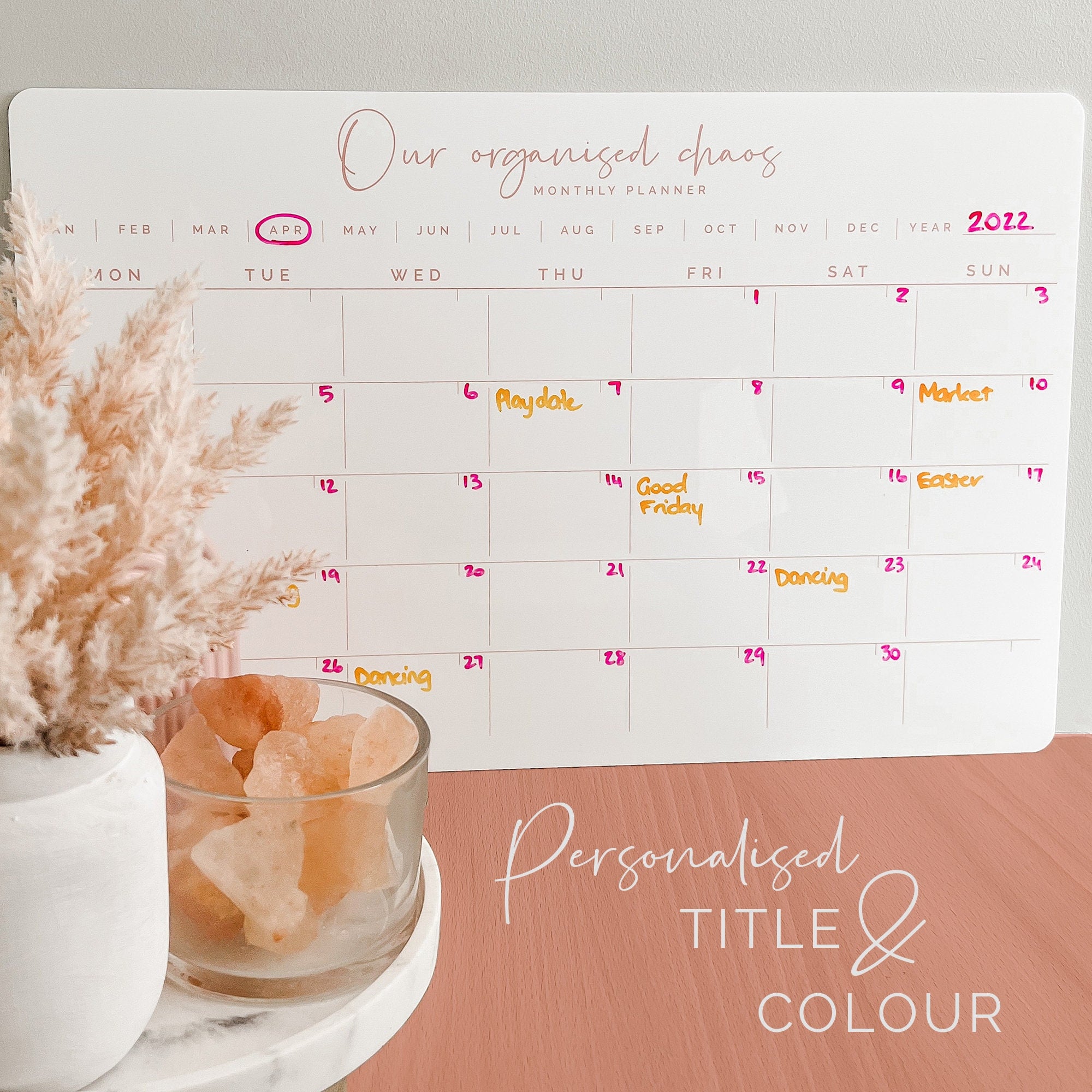 Monthly Wall Calendar Planner Organizer Customization