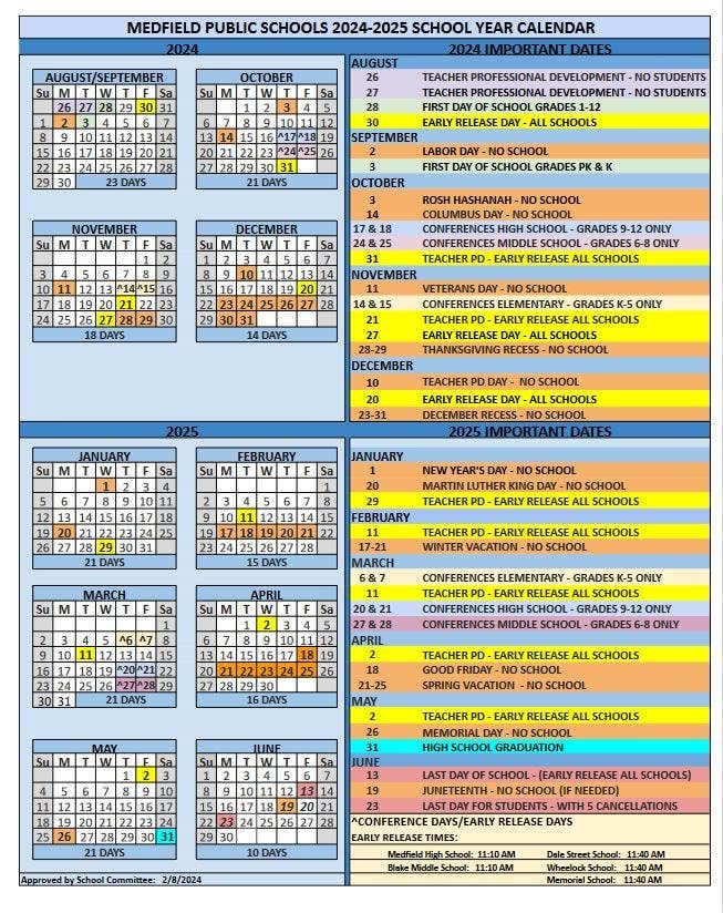 2024-2025 MPS School Calendar