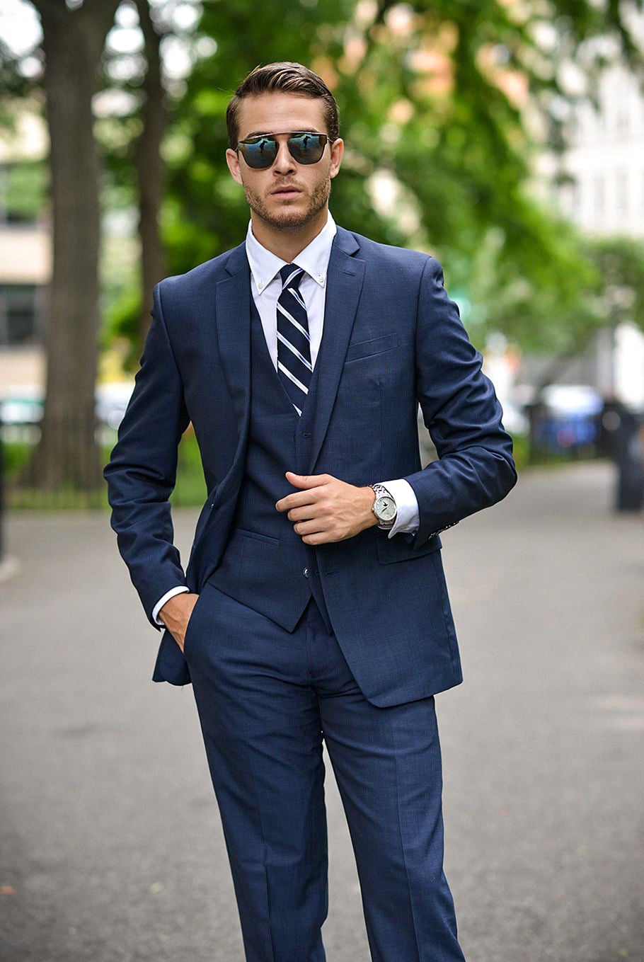 Navy Blue Suit with a Twist