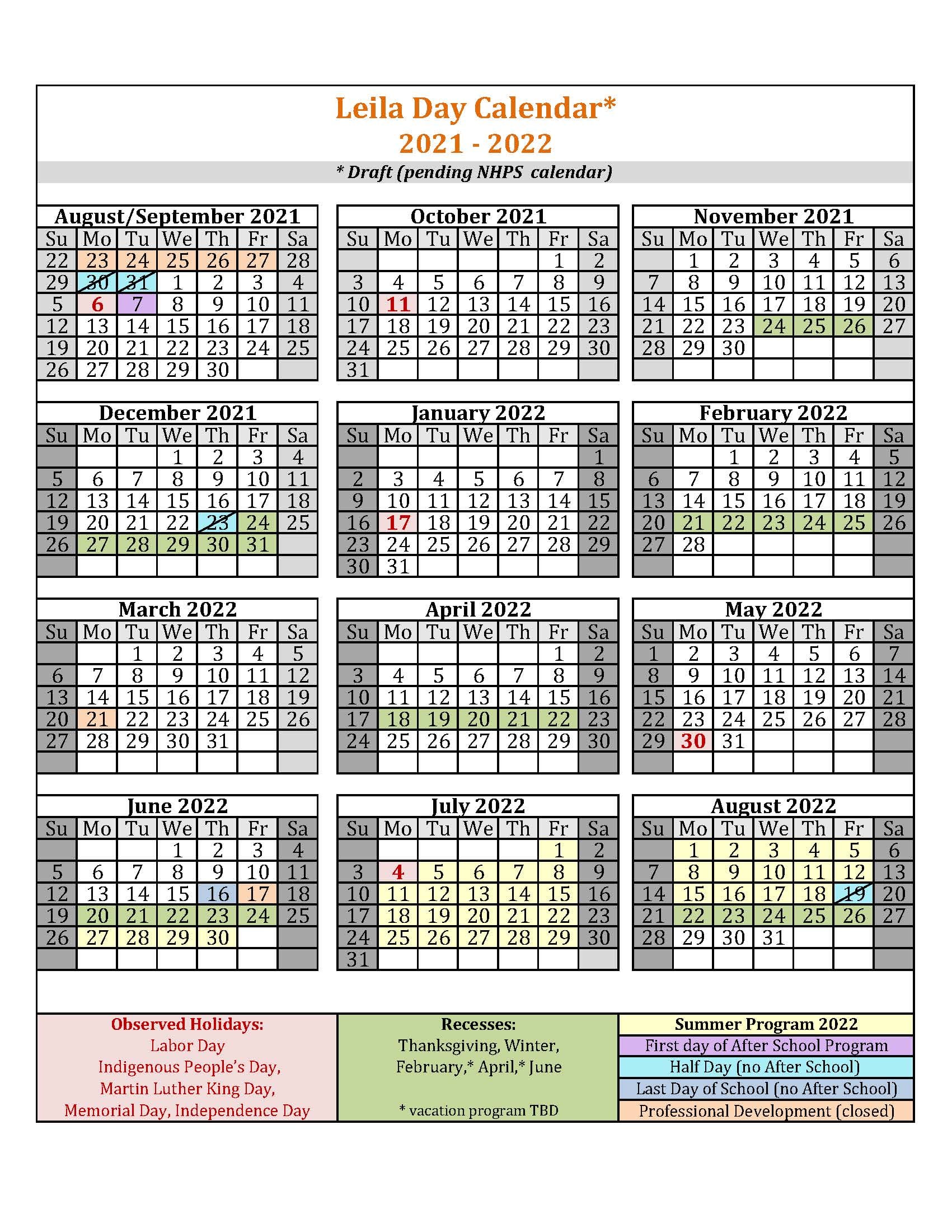 New Haven Public School Calendar 2024-2025 Pdf Download