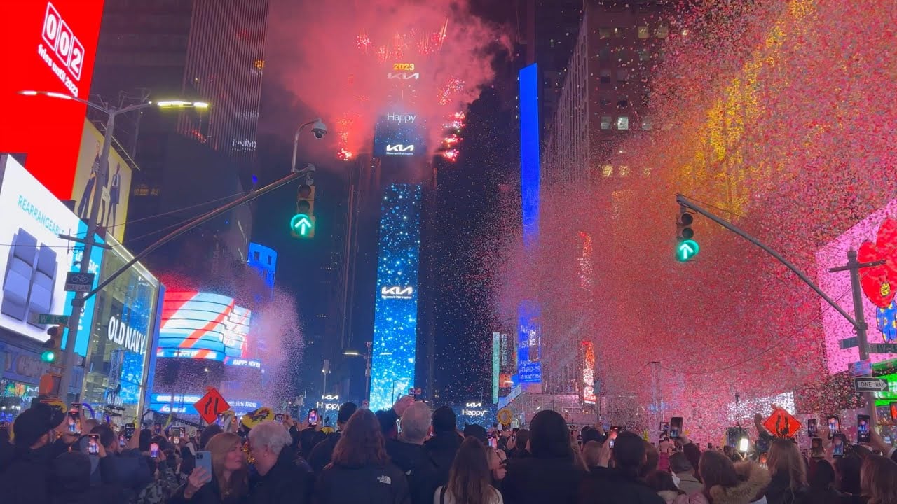 The Countdown to Midnight in Times Square