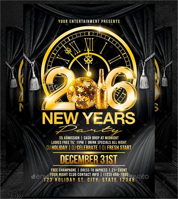 New Year Party Flyer Design Ideas And Templates