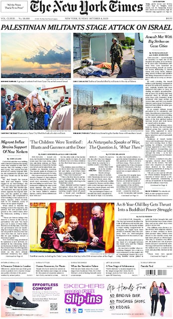 The New York Times Front Page