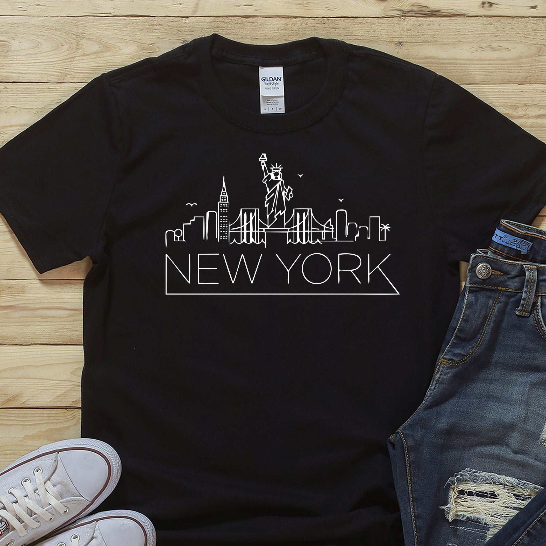 A modern take on the classic New York tourist shirt