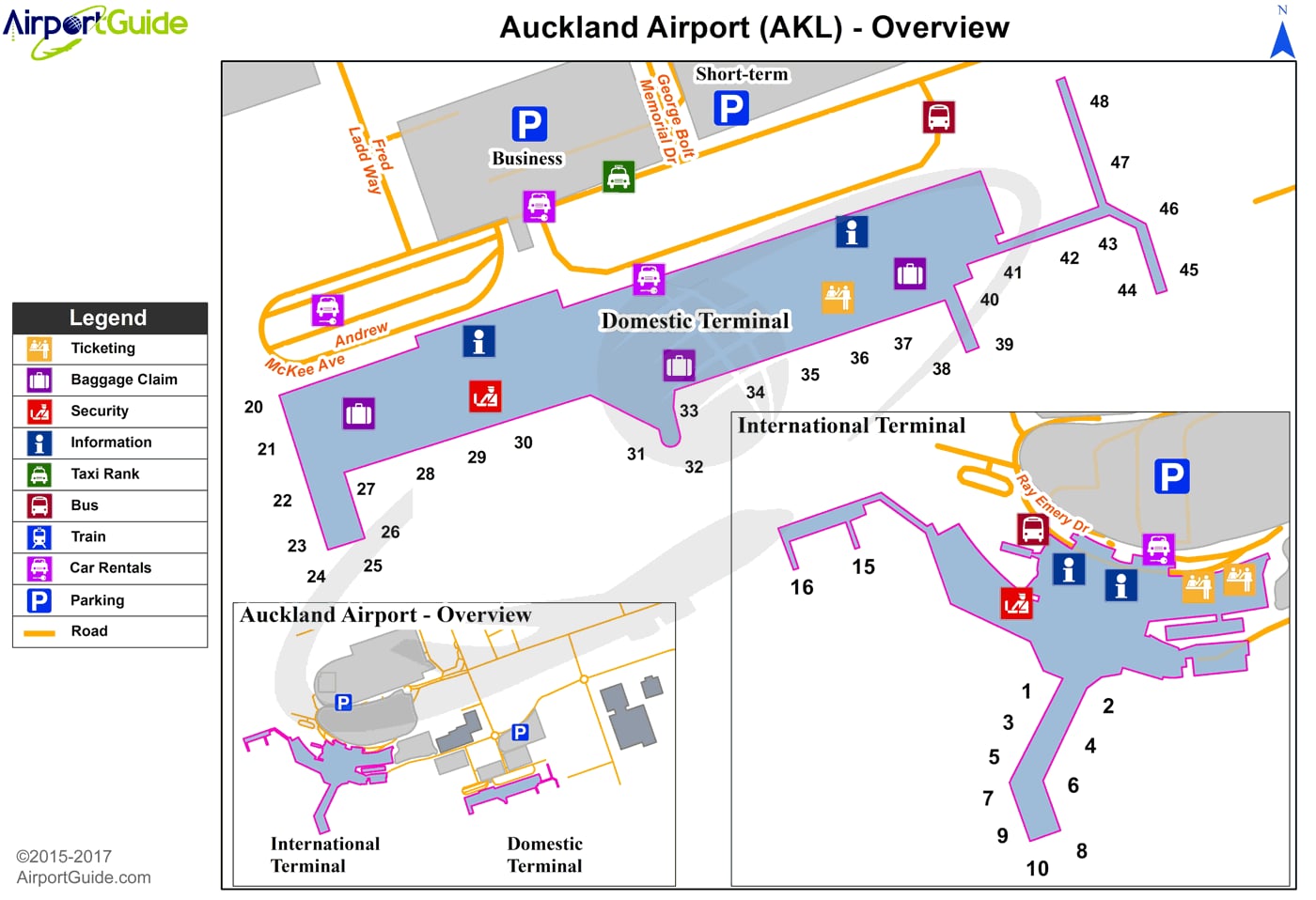 New Zealand Airport Map