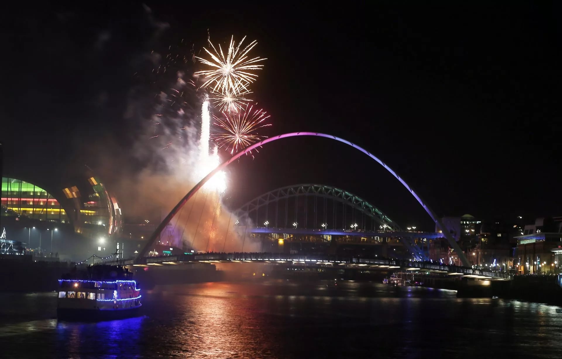 Newcastle's Quayside Fireworks Display