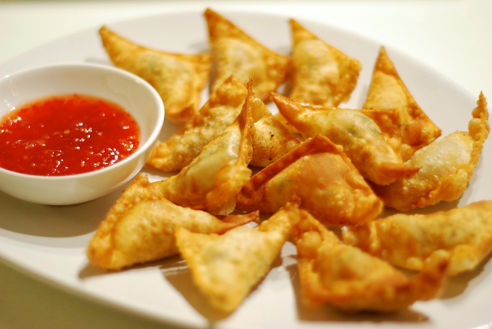 Pan-Fried Wontons with Sweet Chili Sauce