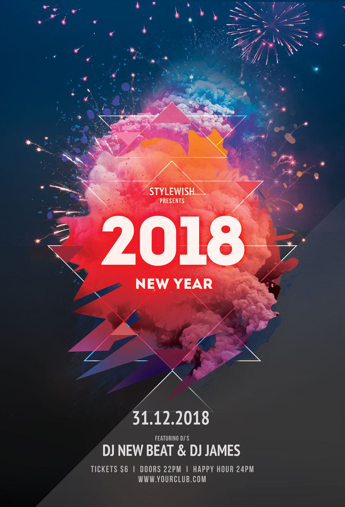 Personalized Happy New Year Flyer