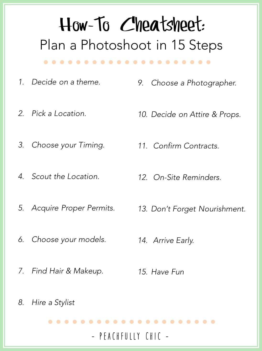 Photography Planning