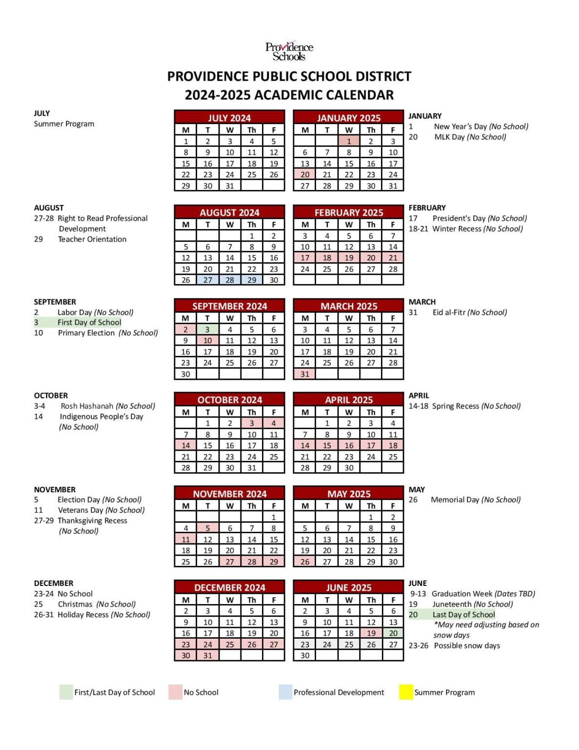 Providence College Calendar 2024-2025: 5 Key Dates