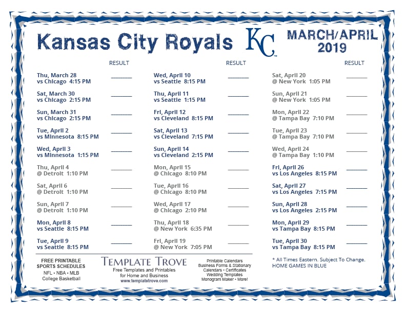 Royals Game Time Today: Schedule And Tv Listings