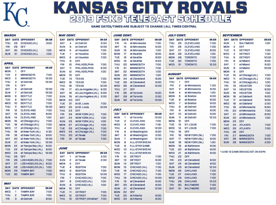 Royals TV Listings