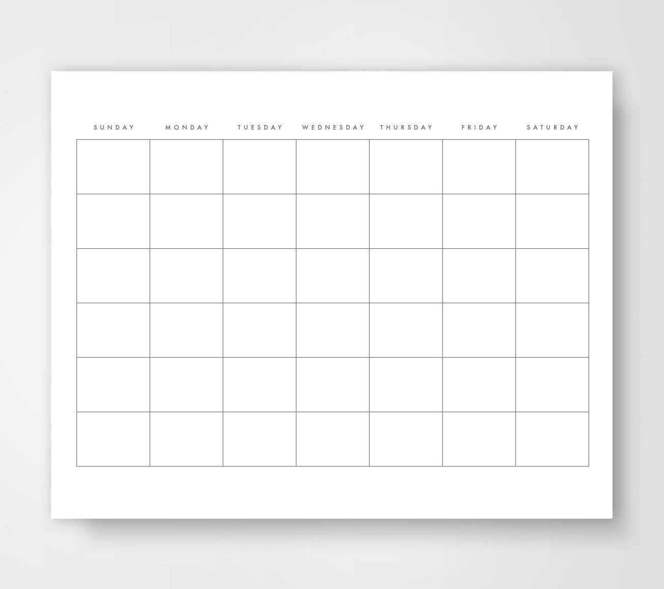 Simple Calendar Printable