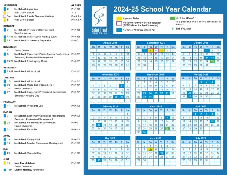 2024-2025 SPPS Calendar: Key Dates and Events